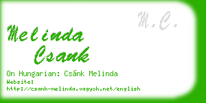 melinda csank business card